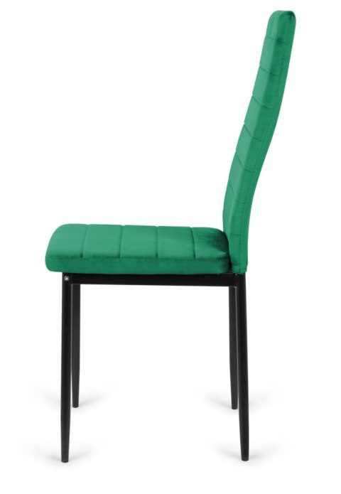 Krzesła tapicerowane zestaw 4 VALVA LINE VELVET GREEN