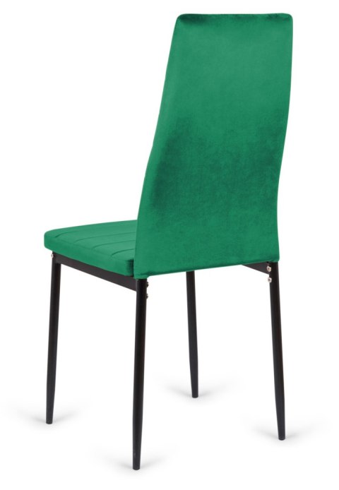 Krzesła tapicerowane zestaw 4 VALVA LINE VELVET GREEN