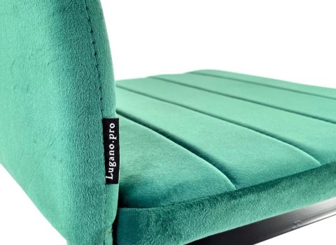 Krzesła tapicerowane zestaw 4 VALVA LINE VELVET GREEN