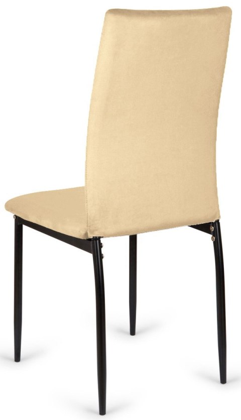 Krzesła tapicerowane Zestaw 4 VALVA DUO VELVET BEIGE