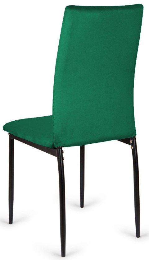 Krzesła tapicerowane Zestaw 4 VALVA DUO VELVET GREEN