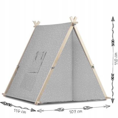 TIPI namiot dla dzieci DOMEK Poduszki LAMPKA LED Bawełna PREMIUM Nukido