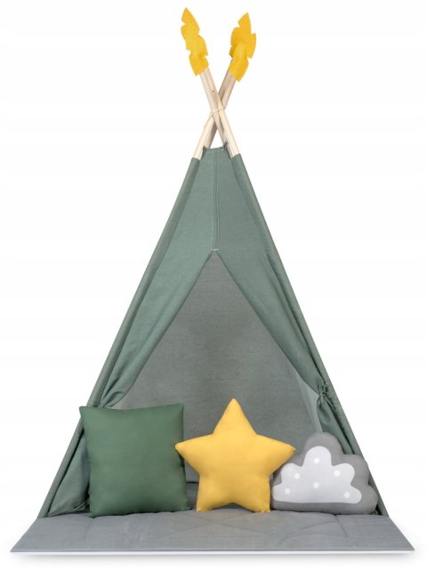 TIPI namiot dla dzieci TEEPEE Girlanda Poduszki DUŻA MATA STABILIZATOR
