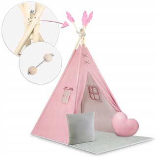TIPI namiot dla dzieci TEEPEE Girlanda Poduszki DUŻA MATA STABILIZATOR