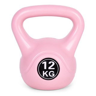 Kettlebell kettle 12 kg do ćwiczeń hantla kula odważnik obciążenie ciężar fitness różowy ModernHome