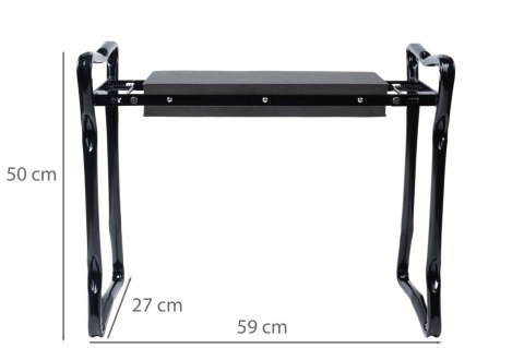 Klęcznik stołek składany do pracy w ogrodzie pas narzędziowy 2 przyborniki