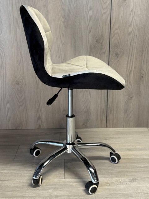 Krzesło obrotowe VASTO OFFICE VELVET BLACK + GREY SMOKE