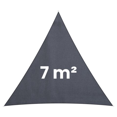 Żagiel przeciwsłoneczny trójkątny 7m2 Plonos PL-886 szary