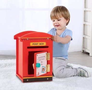 TOOKY TOY Drewniania Skrzynka Pocztowa dla Dzieci 21el. FSC TOOKY TOY Drewniania Skrzynka Pocztowa dla Dzieci 21el. FSC