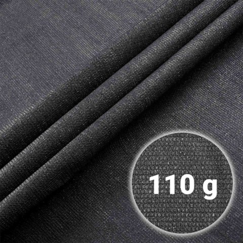 Siatka cieniująca 1,2x25m 110g/m2 + 50 zacisków szara