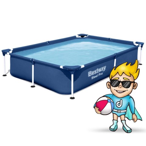 Basen prostokątny stelażowy 221x150x43 cm Bestway 56401N Basen prostokątny stelażowy 221x150x43 cm Bestway 56401N
