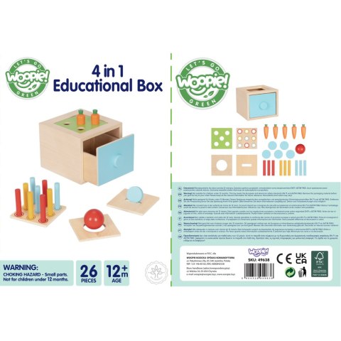 WOOPIE GREEN Drewniana Szuflada Edukacyjna Sorter Montessori