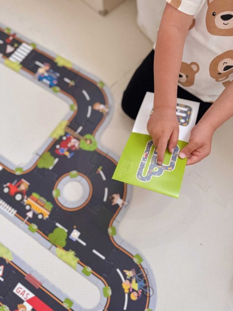 WOOPIE GREEN Droga Puzzle dla Dzieci Autostrada Makieta 21 el. Certyfikat FSC
