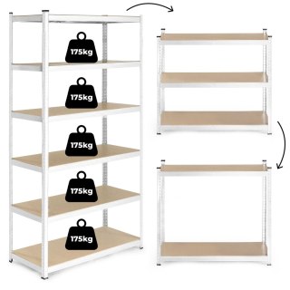 Regał magazynowy 222x110x50 cm stal galwanizowana 6 półek 1050 kg ModernHome
