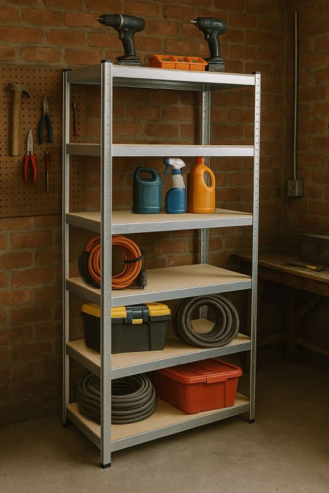 Regał magazynowy 222x110x50 cm stal galwanizowana 6 półek 1050 kg ModernHome