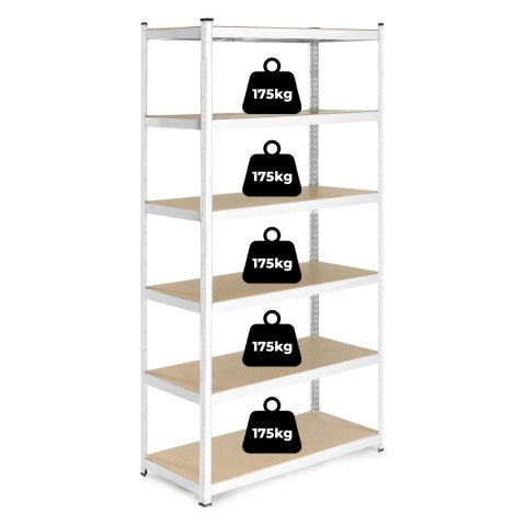 Regał magazynowy 222x110x50 cm stal galwanizowana 6 półek 1050 kg ModernHome
