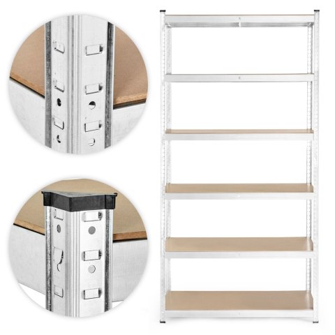 Regał magazynowy 222x110x50 cm stal galwanizowana 6 półek 1050 kg ModernHome