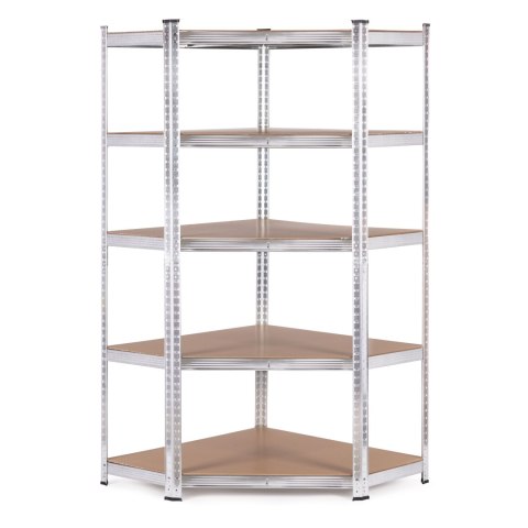 Regał magazynowy narożny 180x90x40 cm stal galwanizowana 5 półek 875 kg ModernHome