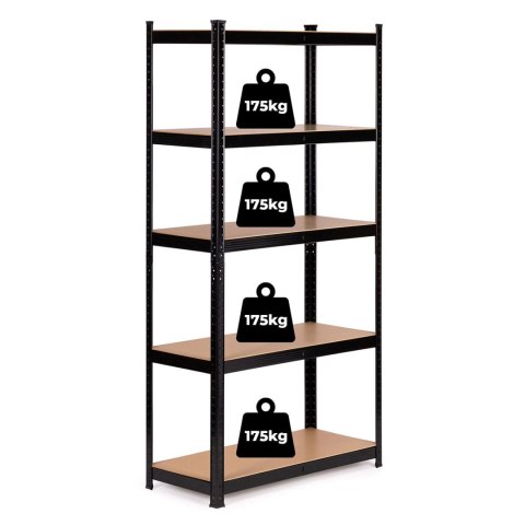Regał metalowy magazynowy 180x90x30 cm do garażu piwnicy 5 półek 875 kg ModernHome