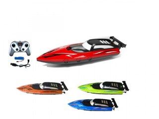 Motorówka R/C z ładowarką USB 4 kolory MIX