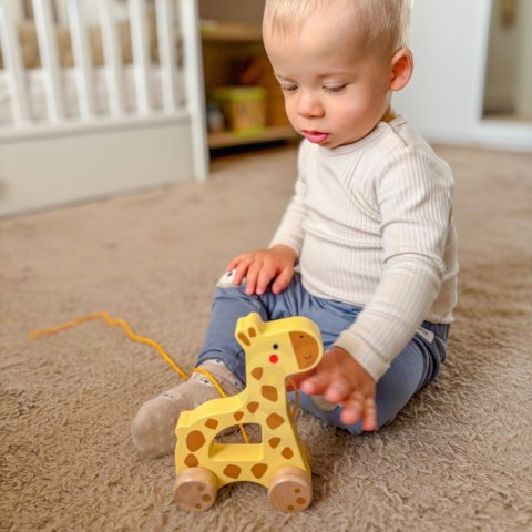 TOOKY TOY Żyrafka do Ciągnięcia Drewniany