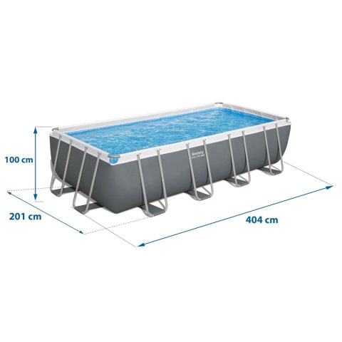 Basen ogrodowy stelażowy 404 x 201 x 100 cm 18w1 56442 Bestway