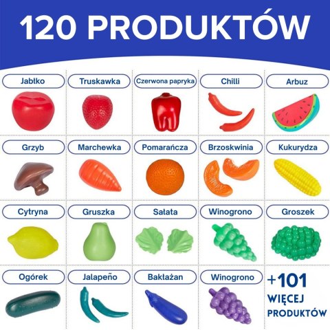 WOOPIE Zestaw do Kuchni Sklepu Warzywa Owoce 120el. WOOPIE Zestaw do Kuchni Sklepu Warzywa Owoce 120el.