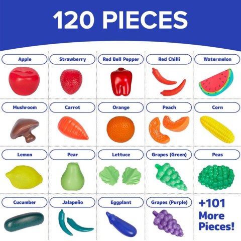 WOOPIE Zestaw do Kuchni Sklepu Warzywa Owoce 120el. WOOPIE Zestaw do Kuchni Sklepu Warzywa Owoce 120el.