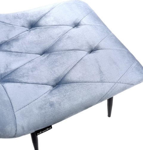 Krzesło tapicerowane BORGO VELVET LIGHT BLUE II GATUNEK