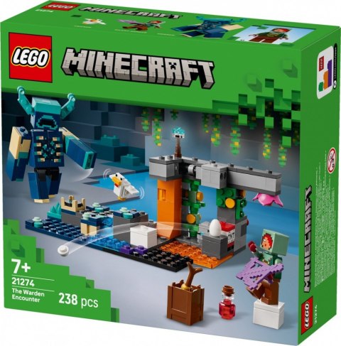 Klocki Minecraft 21274 Spotkanie ze strażnikiem