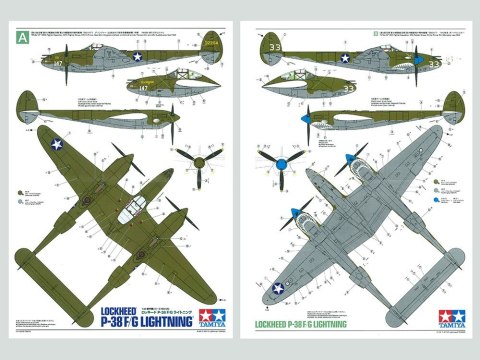 Model plastikowy Lockheed P-38 F/G Lightning
