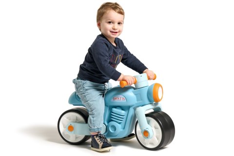 FALK Jeździk Biegowy Ciche Koła Motor Prem1er Retro Niebieski 1+