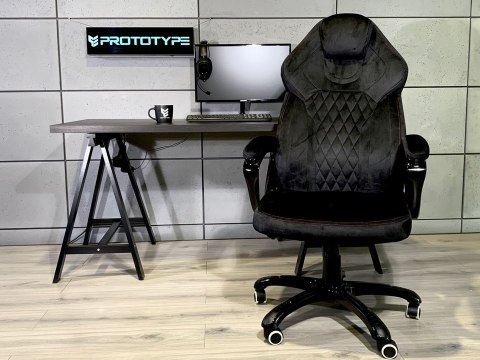 Fotel obrotowy do biurka SPIDER BLACK ALCANTARA