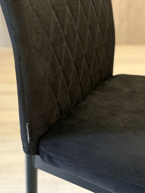 Krzesło tapicerowane VALVA CARO VELVET BLACK