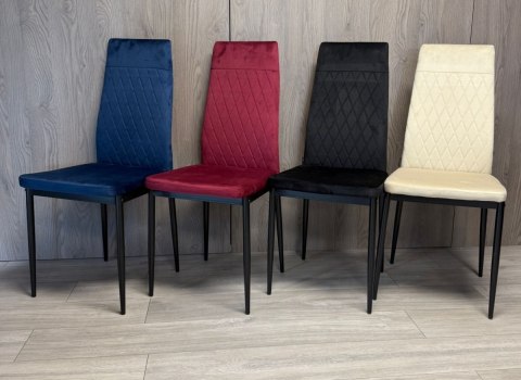 Krzesło tapicerowane VALVA CARO VELVET BLACK