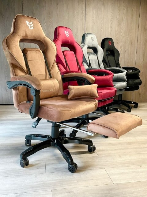 Fotel obrotowy do biurka TITAN BROWN ALCANTARA PRO