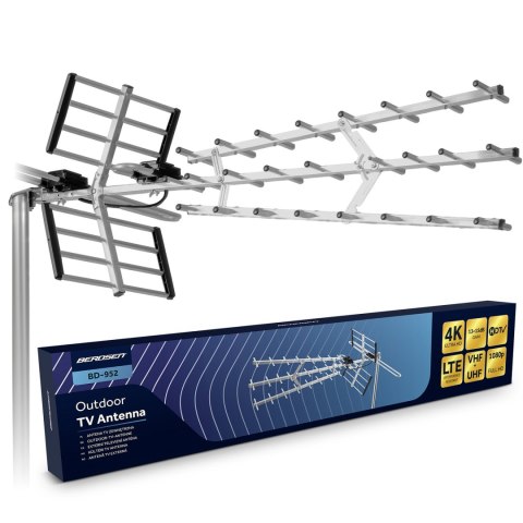 Antena zewnętrzna kierunkowa TV ultra HD 4K Berdsen BD-952