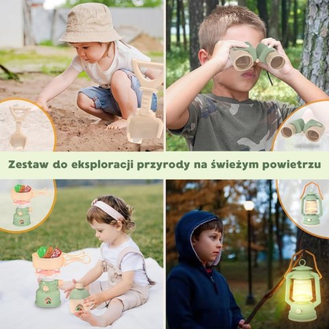 WOOPIE Zestaw Małego Odkrywcy Namiot Kempingowy XXL na Biwak 15 el.