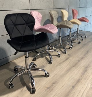 Krzesło obrotowe VASTO OFFICE VELVET BLACK GOLD