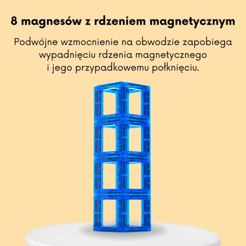 WOOPIE Przestrzenne Klocki Magnetyczne Nauka Liter 70 Elementów
