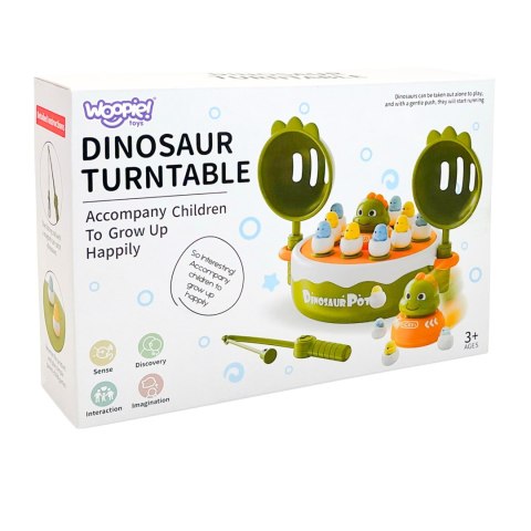 WOOPIE Gra Zręcznościowa Łowienie Dinozaurów 2w1 Katapulta
