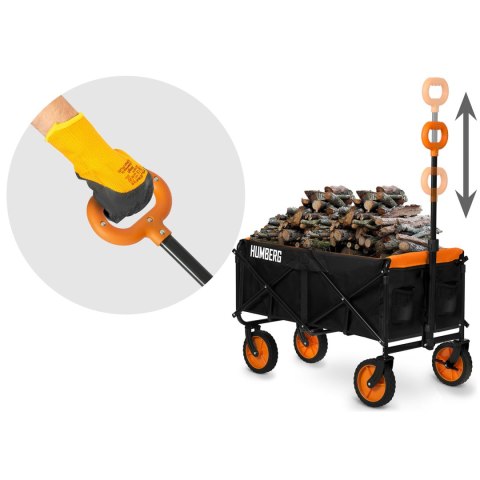 Wózek transportowy, składany z siatką 100l Humberg HM-513