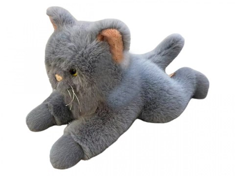 Maskotka Kot leżący 45 cm szary