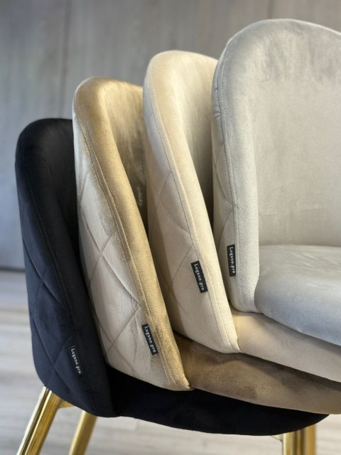 Krzesło tapicerowane GLORIA LIGHT GREY VELVET OUTLET