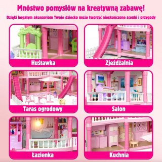 WOOPIE Domek dla Lalek Villa z Akcesoriami i Lalką 296el.
