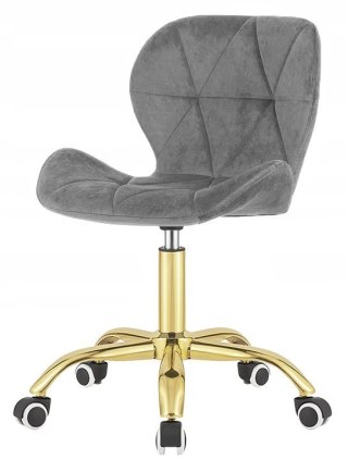 Krzesło obrotowe VASTO OFFICE VELVET DARK GREY GOLD