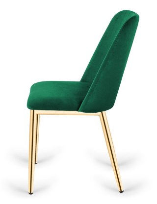 Krzesło tapicerowane GOTI GREEN VELVET GOLD OUTLET
