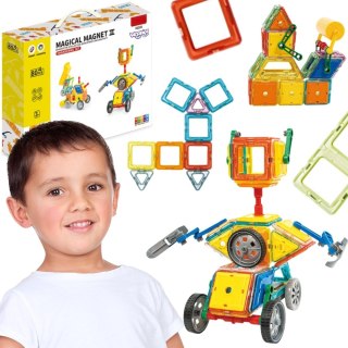 WOOPIE Klocki Magnetyczne 3D Pojazdy Zestaw 80el.