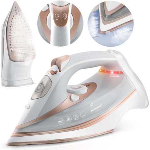 Żelazko parowe 3000W Berdsen BD-332 ceramiczna powłoka praca w pionie