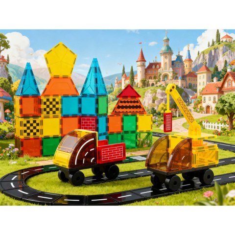 Klocki magnetyczne edukacyjne konstrukcyjne 72 szt RK-780 Ricokids